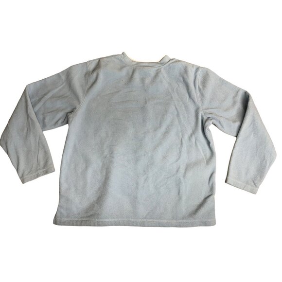 Disney Eeyore Fleece Sweatshirt XL Light Blue Winter Snowflakes Design Vintage - Picture 2 of 5